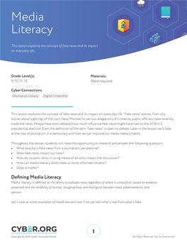 Media Literacy