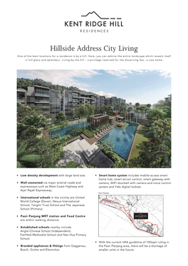 Hillside Address City Living One of the Best Locations for a Residence Is by a Hill