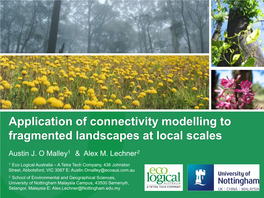 Application of Connectivity Modelling to Fragmented Landscapes at Local Scales