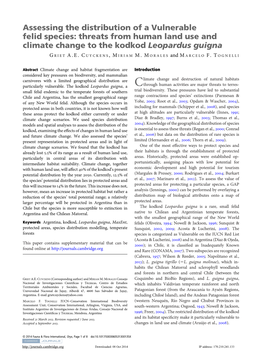 Threats from Human Land Use and Climate Change to the Kodkod Leopardus Guigna