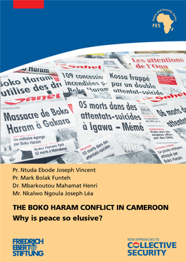 The Boko Haram Conflict in Cameroon Why Is Peace So Elusive? Pr