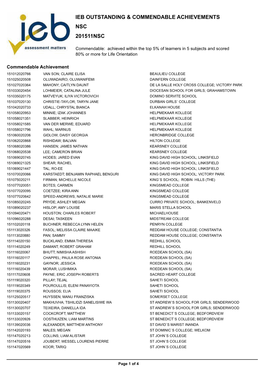 Ieb Outstanding & Commendable Achievements