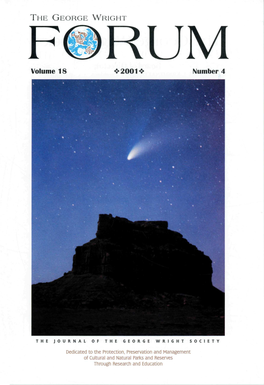 THE GEORGE WRIGHT Volume 18 •2001 • Number 4