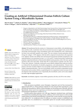 Creating an Artificial 3-Dimensional Ovarian Follicle Culture System