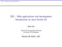 SSC - Communication and Networking