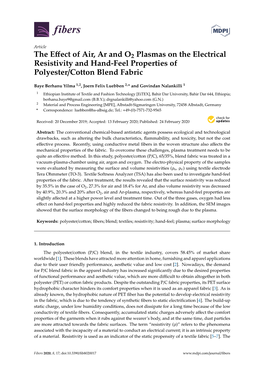 The Effect of Air, Ar and O2 Plasmas on the Electrical Resistivity And