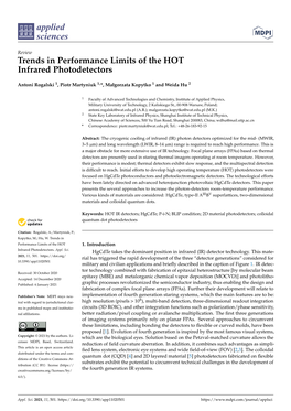 Trends in Performance Limits of the HOT Infrared Photodetectors