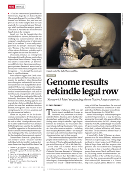 Genome Results Rekindle Legal