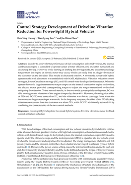 Control Strategy Development of Driveline Vibration Reduction for Power-Split Hybrid Vehicles