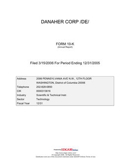 Danaher Corp /De