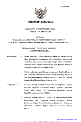 Gubernur Bengkulu