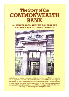 The Story of the Commonwealth Bank by D.J