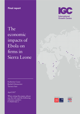 The Economic Impacts of Ebola on Firms in Sierra Leone