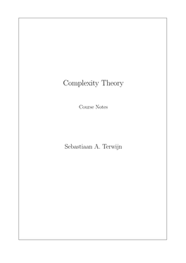 Complexity Theory