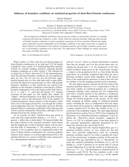 Influence of Boundary Conditions on Statistical Properties of Ideal Bose