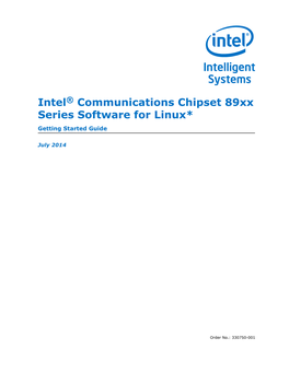Intel® Communications Chipset 89Xx Series Software for Linux* — Getting Started Guide