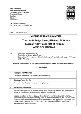(Public Pack)Agenda Document for Plans Committee, 07/11/2019 09:30