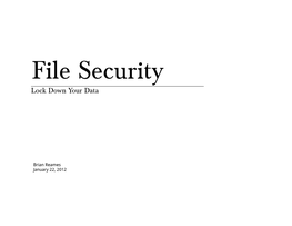 File Security Lock Down Your Data