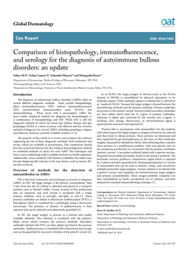 Comparison of Histopathology, Immunofluorescence, and Serology