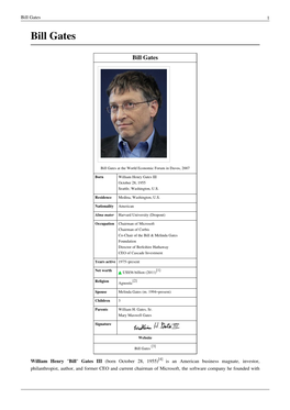 Bill Gates 1 Bill Gates