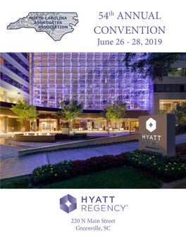 54Th ANNUAL CONVENTION June 26 - 28, 2019