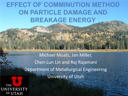 Effect of Comminution Method on Particle Damage and Breakage Energy