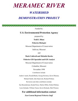 Meramec River Watershed Demonstration Project