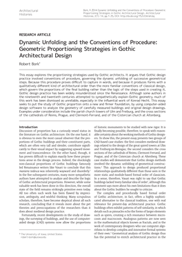 Geometric Proportioning Strategies in Gothic Architectural Design Robert Bork*