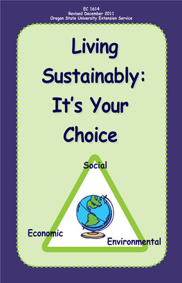 Living Sustainably: It's Your Choice
