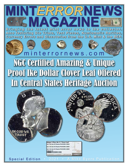 NGC Certified Amazing & Unique Proof Ike Dollar Clover Leaf Offered in Central States Heritage Auction