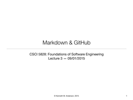 Markdown & Github