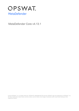 Metadefender Core V4.13.1