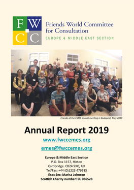Annual Report 2019 Emes@Fwccemes.Org