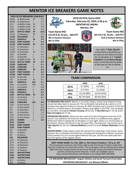 Mentor Ice Breakers Game Notes
