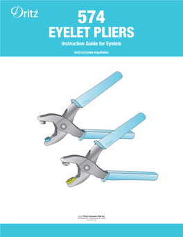 EYELET PLIERS Instruction Guide for Eyelets