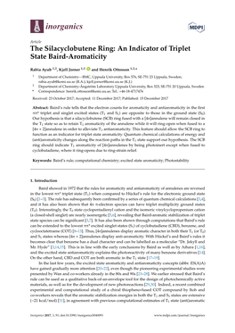 An Indicator of Triplet State Baird-Aromaticity