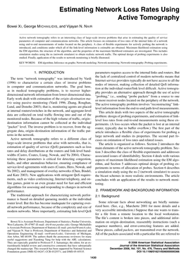 Estimating Network Loss Rates Using Active Tomography