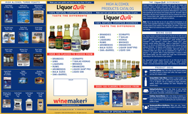 High Alcohol Products Catalog