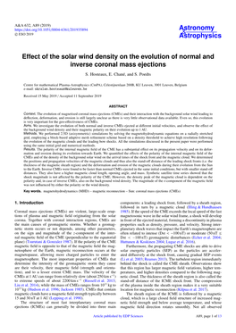 Effect of the Solar Wind Density on the Evolution of Normal and Inverse Coronal Mass Ejections S