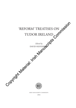Copyright Material: Irish Manuscripts Commission
