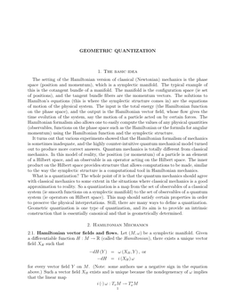 Geometric Quantization