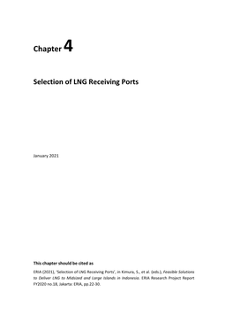 Selection of LNG Receiving Ports