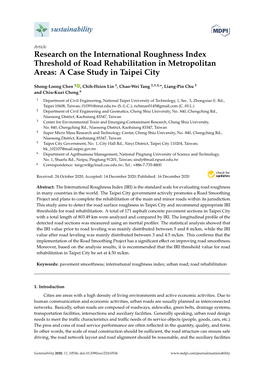 Research on the International Roughness Index Threshold of Road Rehabilitation in Metropolitan Areas: a Case Study in Taipei City