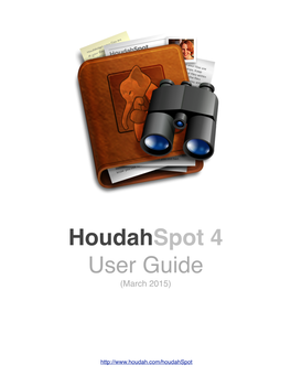 Houdahspot 4 User Guide (March 2015)