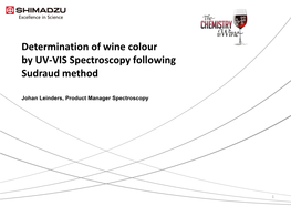 Determination of Wine Color by UV-VIS Spectroscopy, Johan
