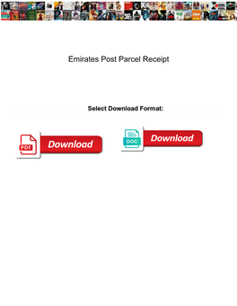 Emirates Post Parcel Receipt