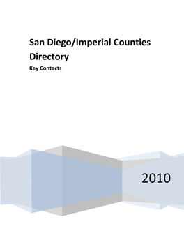San Diego/Imperial Counties Directory Key Contacts