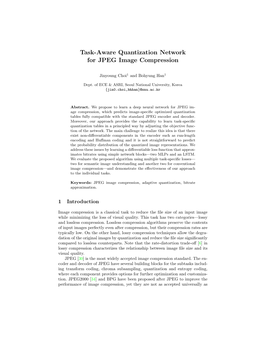 Task-Aware Quantization Network for JPEG Image Compression