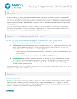 Security, Encryption, and Certificates FAQ