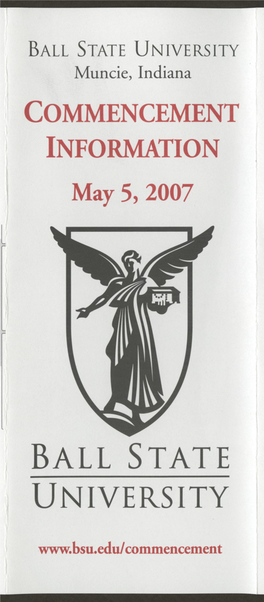 COMMENCEMENT INFORMATION May 5, 2007 L